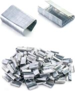 Seals for 1/2" Strap Width Steel Strapping, 500 Pcs Metal Clips for Firmly Securing Packaging and Pallet Banding, Fix Large and Medium-Sized Loads for Storage and Transportation