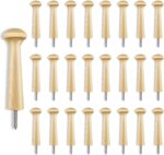 24PCS Wooden Shaker Peg Wood Screw-3.7 Inch on Shaker Pegs Unfinished Wood Shaker Racks for Hanging Clothes Hats Towel Paint DIY(24PCS)