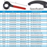 10Pcs Coilover Spanner Wrench Set, Coilover Wrench, C-Shape Spanner Wrench, Shock Spanner Hook Wrench Tools, for Suspension System and Shock Adjustment(10Pcs) - Image 3