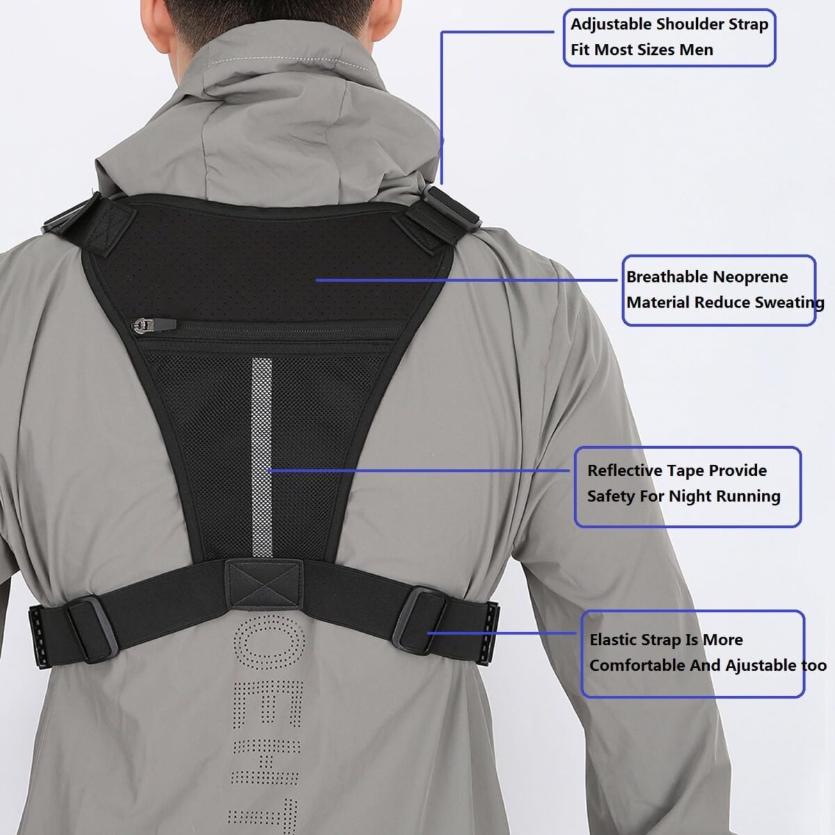 Outdoor Chest Bag for Men and Women, Tactical Vest for Running, Cycling, EDC Chest Pack Rig for Sports and Workouts - Image 7