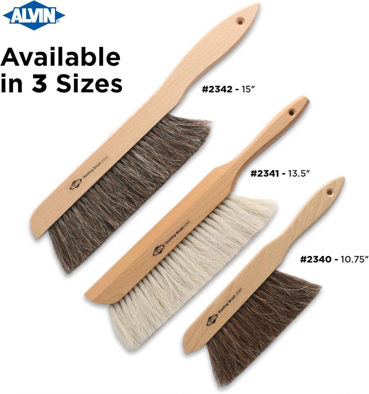 2341 Traditional Dusting Brush, 100% Horsehair and Wood Handle, Art, Drafting, and Architecture Cleaning Tool, Great for Students, Hobbyists, and Professionals 14 Inch - Image 8