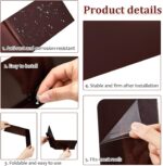 2 Pcs Gutter Valley Splash Guards Downspout Diverter Roof Rain Diverter Roofing Gutter Guards with 20 Pcs Matching Gutter Screws Rain Gutter Guards for Corner House, Brown (Bent Style) - Image 5