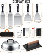 Griddle Accessories Kit, Flat Top Griddle Accessories for Blackstone, Professional round Melting Dome with Cast Iron - Image 7