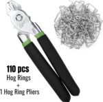 Hog Ring Pliers Kit - 110 Pack 3/4" Galvanized Rings & Pliers for Fencing & Automotive Upholstery - Image 3