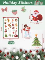 18 Sheets Holiday Seasonal Stickers Scrapbooking Calendar Stickers Assorted Monthly Planner Decorations for Kids Classroom 4Th of July Back to School Birthday Party Supplies - Image 3