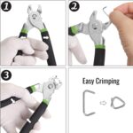 Hog Ring Pliers Kit - 110 Pack 3/4" Galvanized Rings & Pliers for Fencing & Automotive Upholstery - Image 6