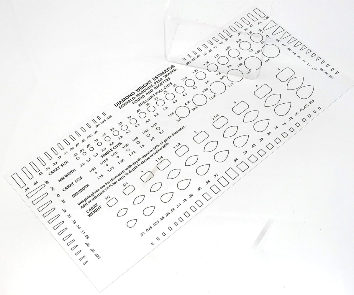 Diamond Gemstone Weight Gauge Gem Sizer Template Tool - Image 3