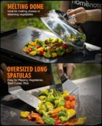Griddle Accessories Kit, Flat Top Griddle Accessories for Blackstone, Professional round Melting Dome with Cast Iron - Image 4