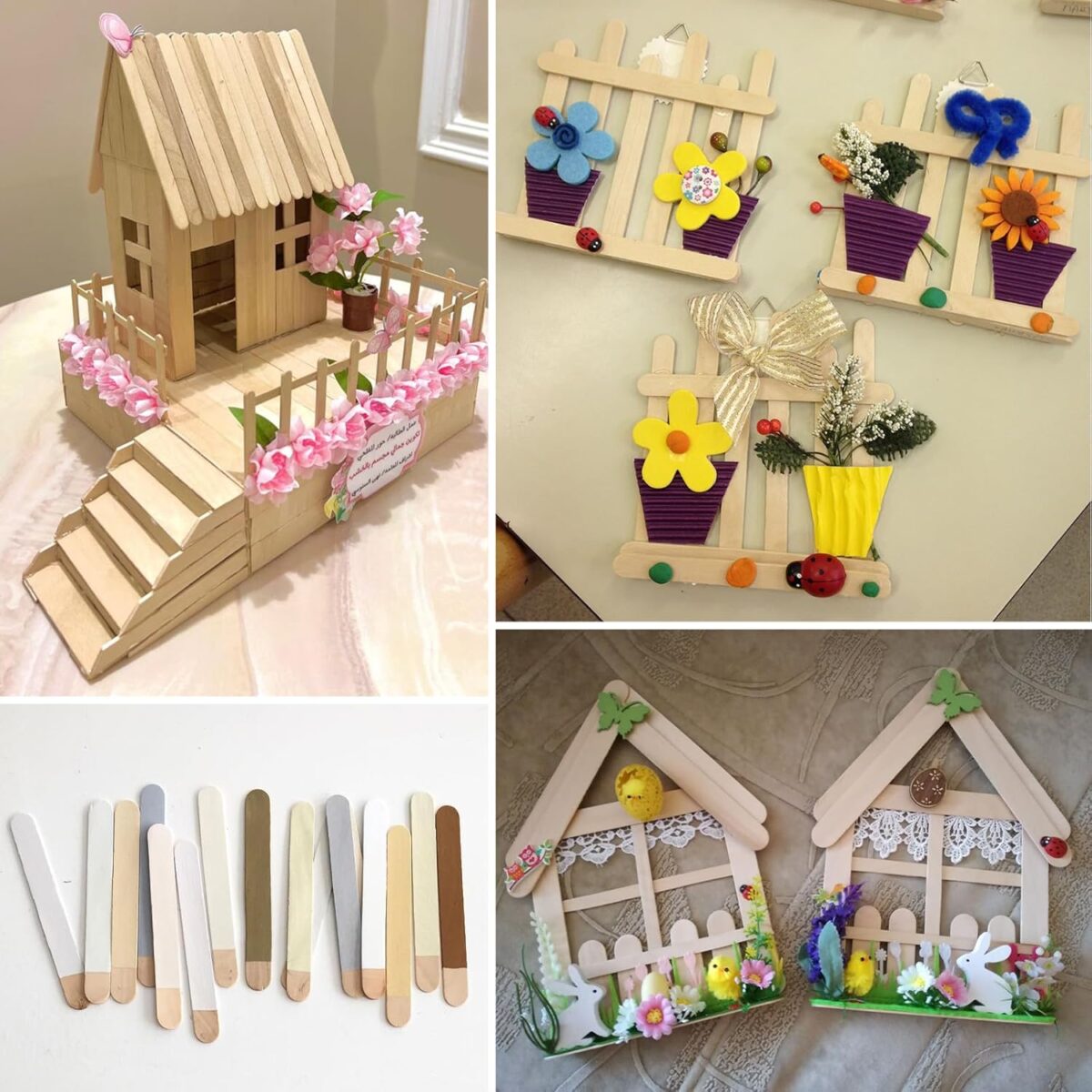 8”100Pcs  Jumbo Wooden Craft Sticks Wooden Popsicle Craft Sticks Stick Treat Sticks Ice Pop Sticks for DIY Crafts，Home Art Projects, Classroom Art Supplies - Image 7