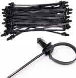 Benliu 20Pcs Cable Zip Ties, 8.3X0.2 Inch Heavy Duty Nylon Push Mount Self Locking Assortment for Indoor Wire Tying, Black - Image 2