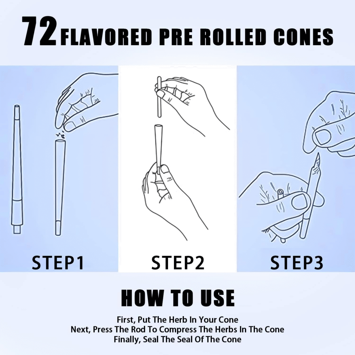 GORDON Pre Roles | Flavored King Size Fruit Pre Roll Cone | 72 Pack | Cherry Flavored Cone with Filter Tips - Image 6