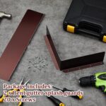 2 Pcs Gutter Valley Splash Guards Downspout Diverter Roof Rain Diverter Roofing Gutter Guards with 20 Pcs Matching Gutter Screws Rain Gutter Guards for Corner House, Brown (Bent Style) - Image 4