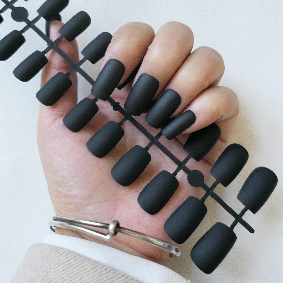 360Pc Square Press on Nails Medium Legnth, Matte Square Fake Nails Full Cover Artificial Fingernails Colored Acrylic Nails Press on Nail Tips 10 Sizes False Nails for Women Girls - Image 7