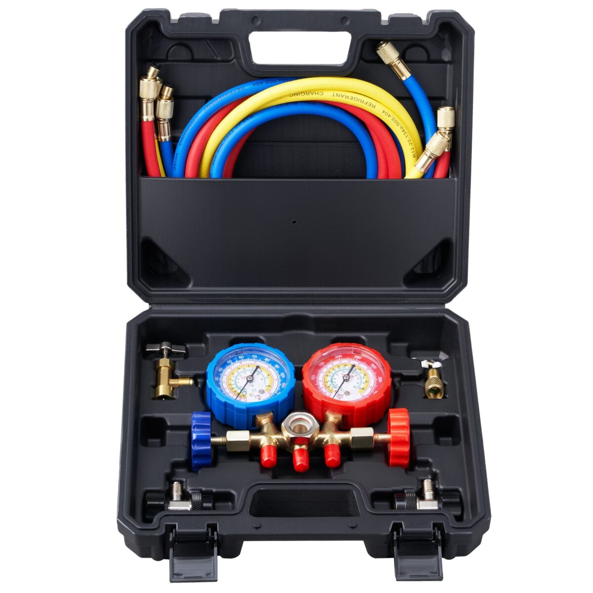 AC Manifold Gauge Set 3-Way Fit R134A R12 R502 Refrigeration Charging - Image 10