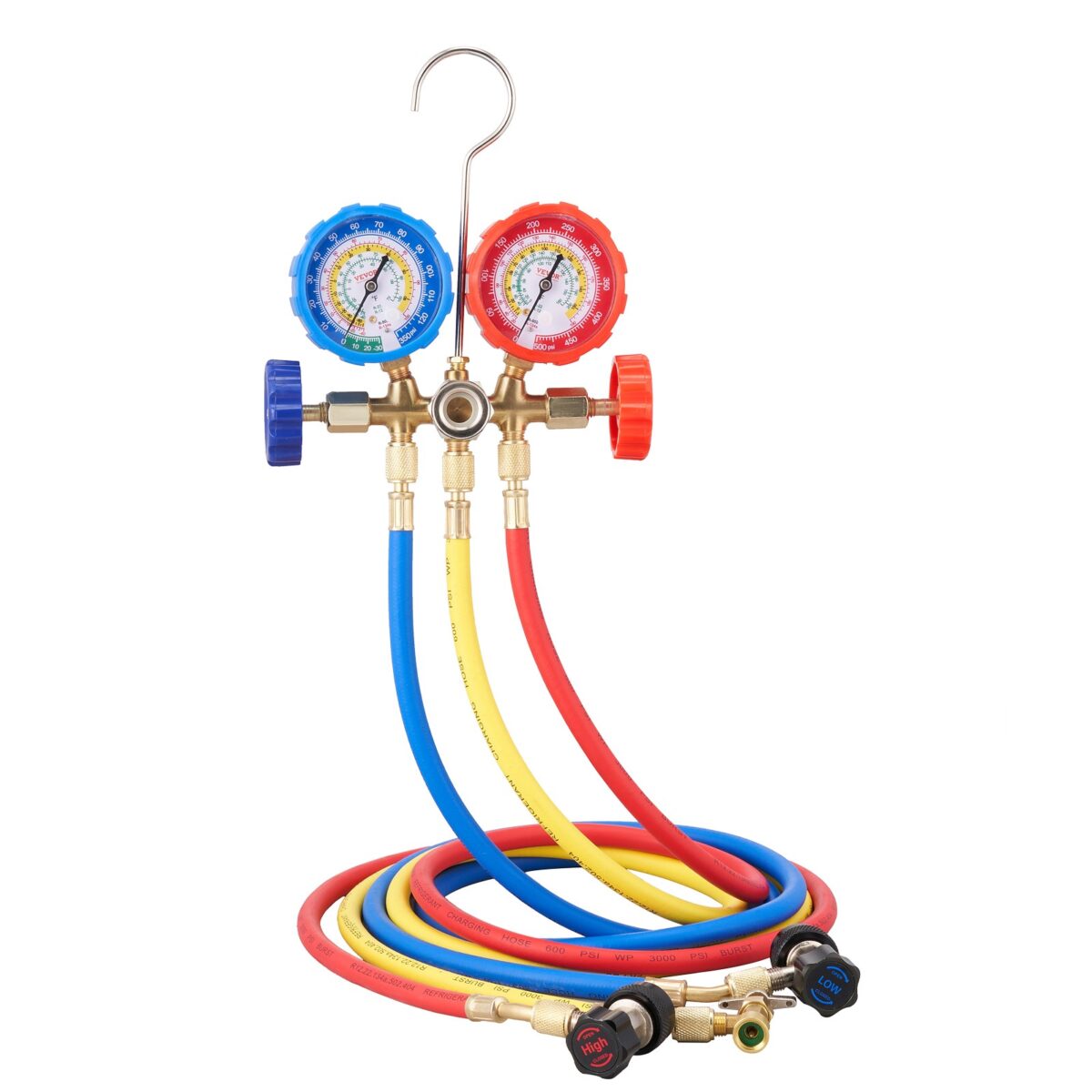 AC Manifold Gauge Set 3-Way Fit R134A R12 R502 Refrigeration Charging - Image 11