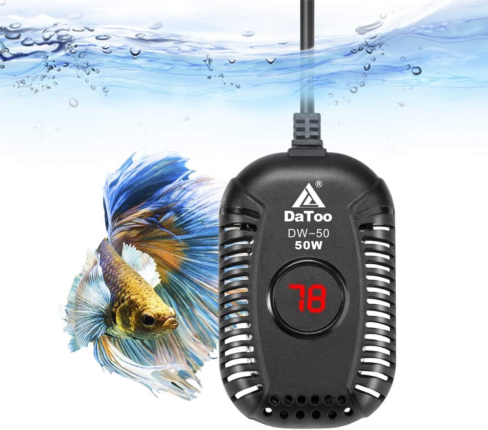 61udEzW6w3L._AC_SL1000_.jpg Small Aquarium Heater 50W Mini Fish Tank Heater 50 Watt Submersible with LED Temperature Display - Image 1